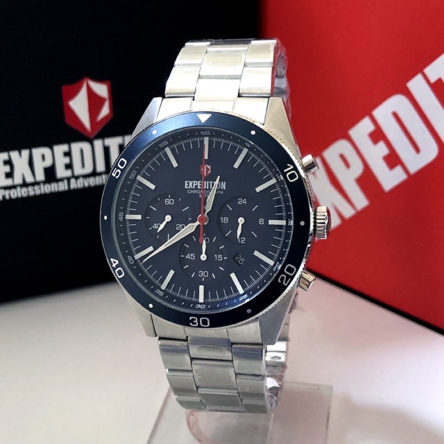 JAM TANGAN PRIA EXPEDITION E 6791 Silver ORIGINAL