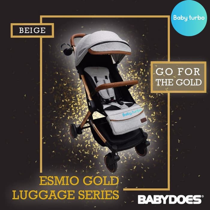 Makassar Promo! Stroller Cabin Size Koper Kereta Dorong Bayi BABYDOES ESMIO CH 339 ESMIO GOLD