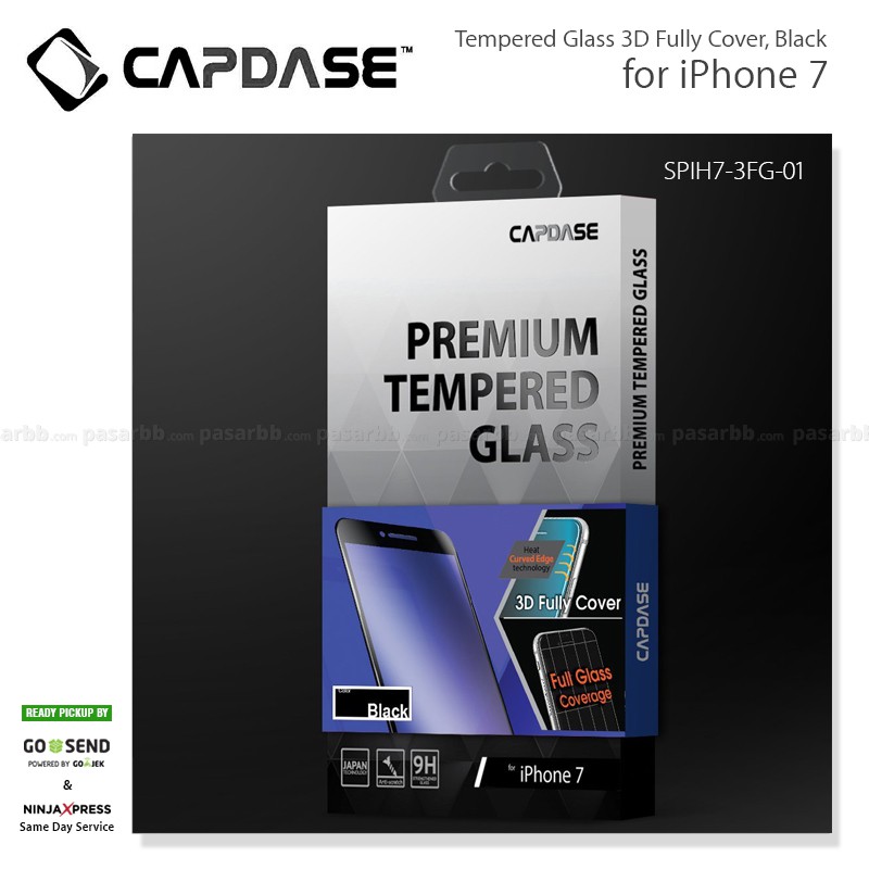 Capdase Original Premium Tempered Glass 3D Full Cover 0.2mm for iPhone 7 / 7 Plus