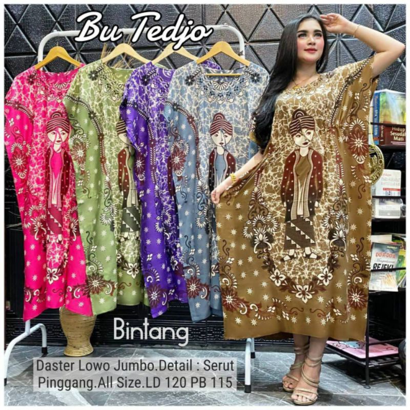 DASTER LOWO JUMBO MAYANG KUPU KALONG KELELAWAR TALI SERUT DEPAN BAJU TIDUR MURAH PAKAIAN WANITA BAHAN RAYON ADEM DIPAKAI LD 120 COD AURA LD 120-TEJO BINTANG