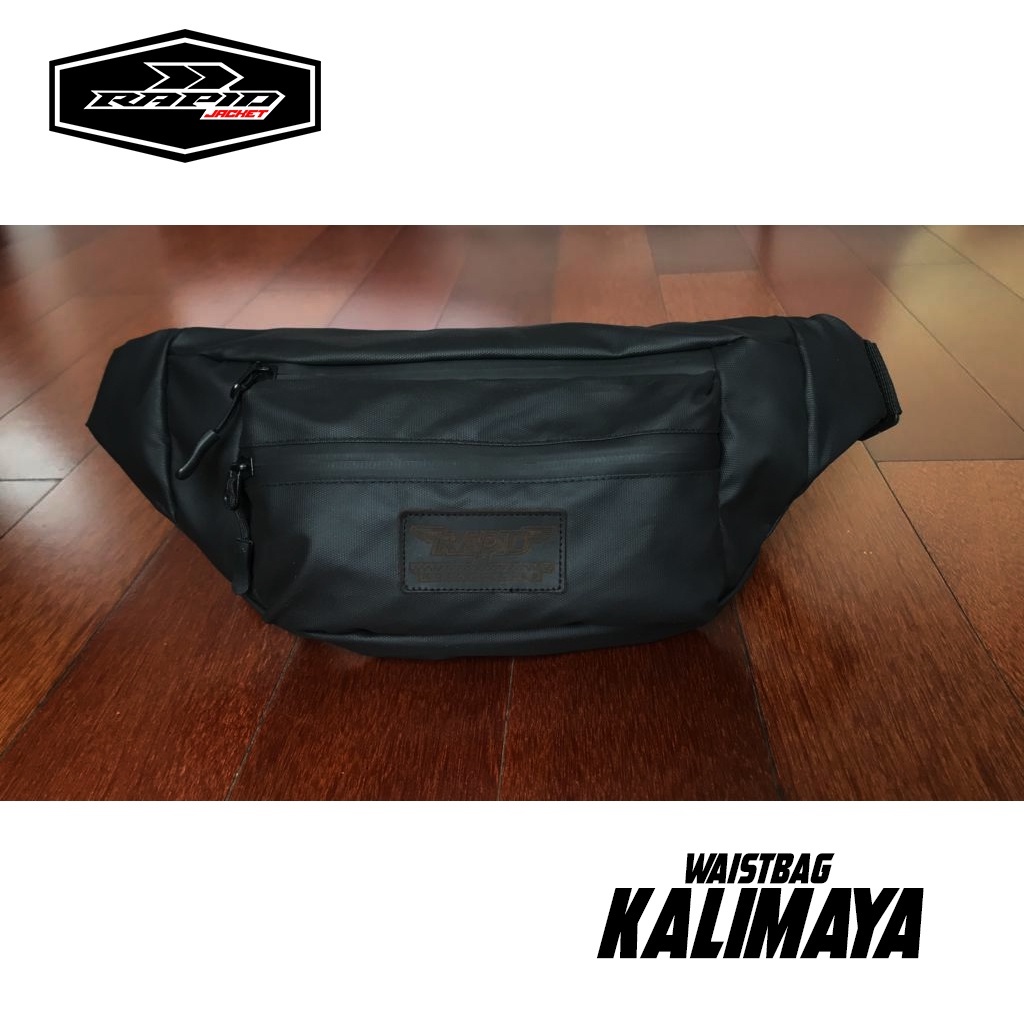 tas waistbag RAPID KALIMAYA dengan patch kulit laser dan bahan premium