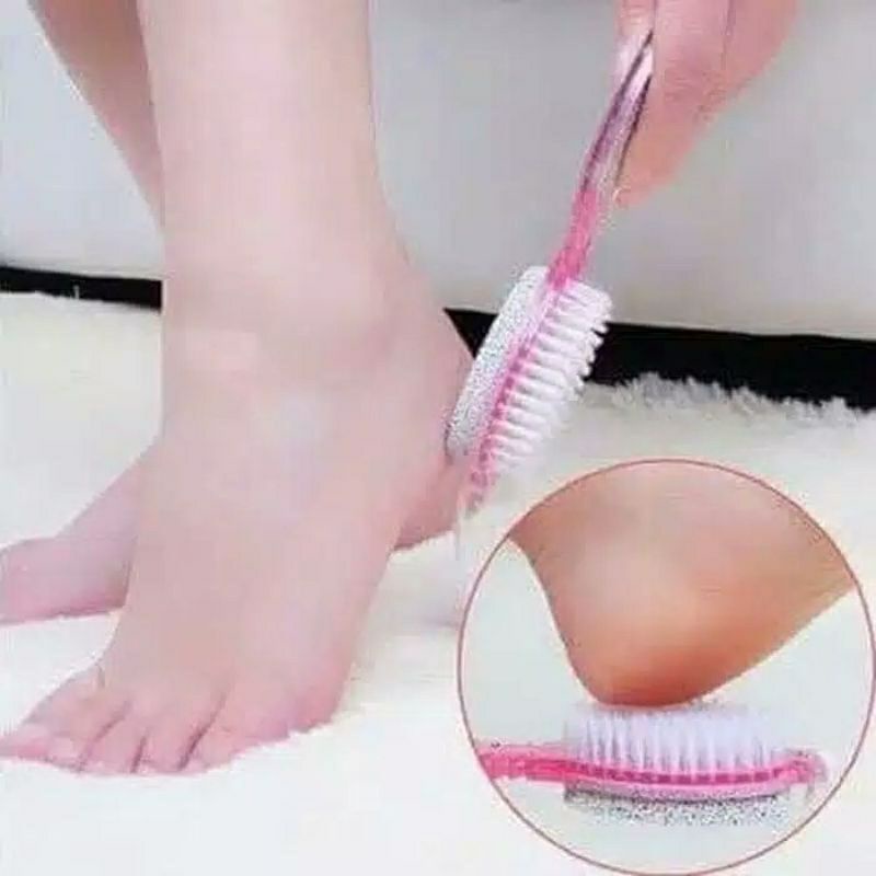 Sikat kaki Batu Apung Praktis 2in1 dan 4in1 Ampuh Menghaluskan kaki dan tumit Bisa COD