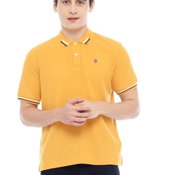 ☋ MATSUDA Kaos Polo Shirt Pria Kerah Fukui - GREY, M ❀