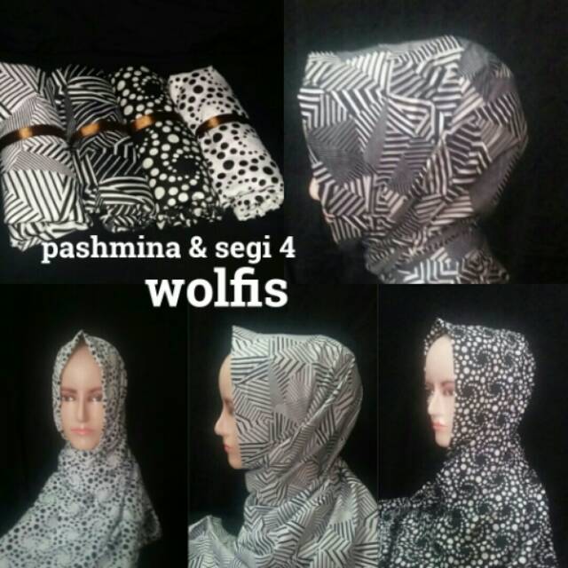 Pashmina dan segi 4 wolfis