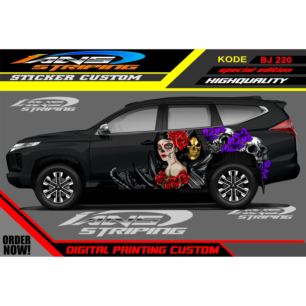 STICKER VARIASI MOBIL PAJERO, FORTUNER, INOVA