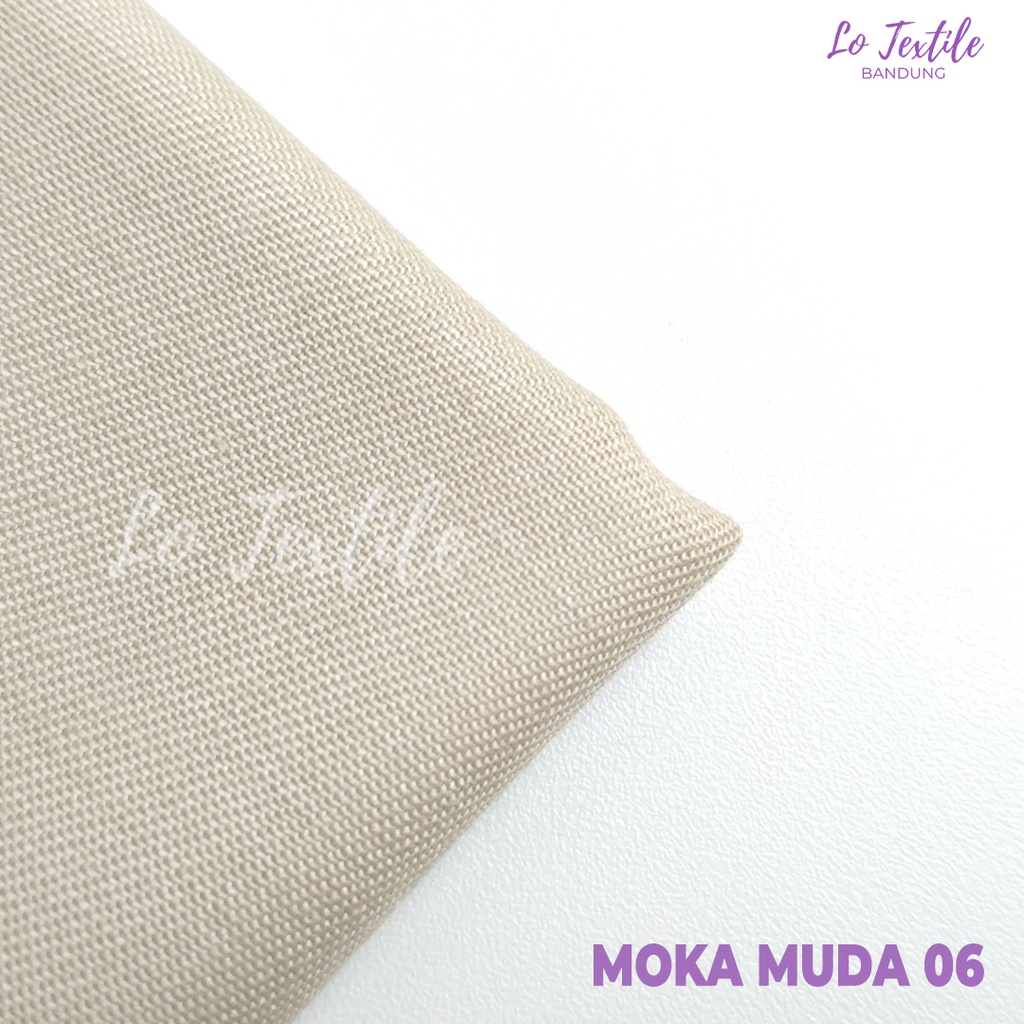 Kain Katun Toyobo Fodu Premium 0.5 Meter (Seri 1) - Bahan Katun Podu Cotton Koko Gamis Meteran-Moka Muda - 06