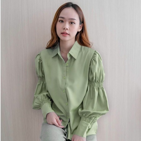 BEFAST - ZEC Blouse KANZEALEA / Thalia Basic Kemeja / Kemeja Wanita Casual / Kemeja Kantor / Atasan Wanita OOTD / Kemeja Kekinian