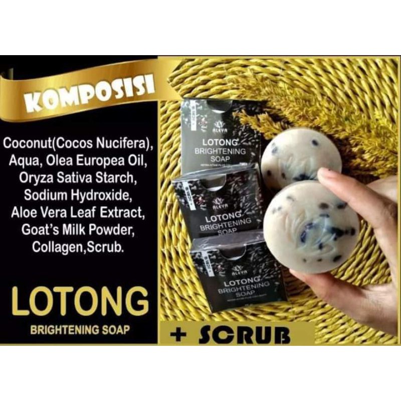 SABUN ALEYA LOTONG BERAS KETAN HITAM PLUS COLLAGEN | SCRUB