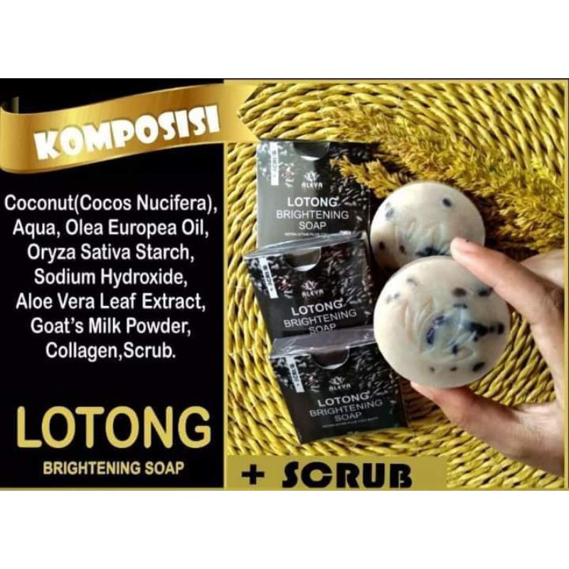 SABUN ALEYA LOTONG BERAS KETAN HITAM PLUS COLLAGEN | SCRUB