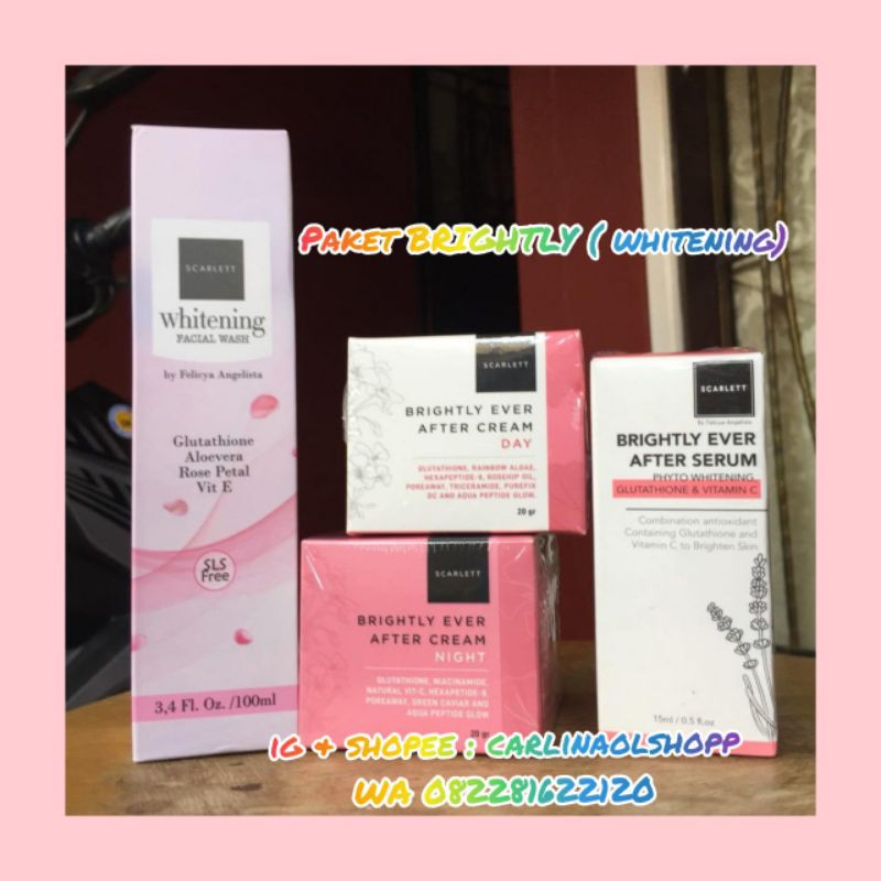 SCARLETT WHITENING FACE PAKET BRIGHTLY EVER AFTER