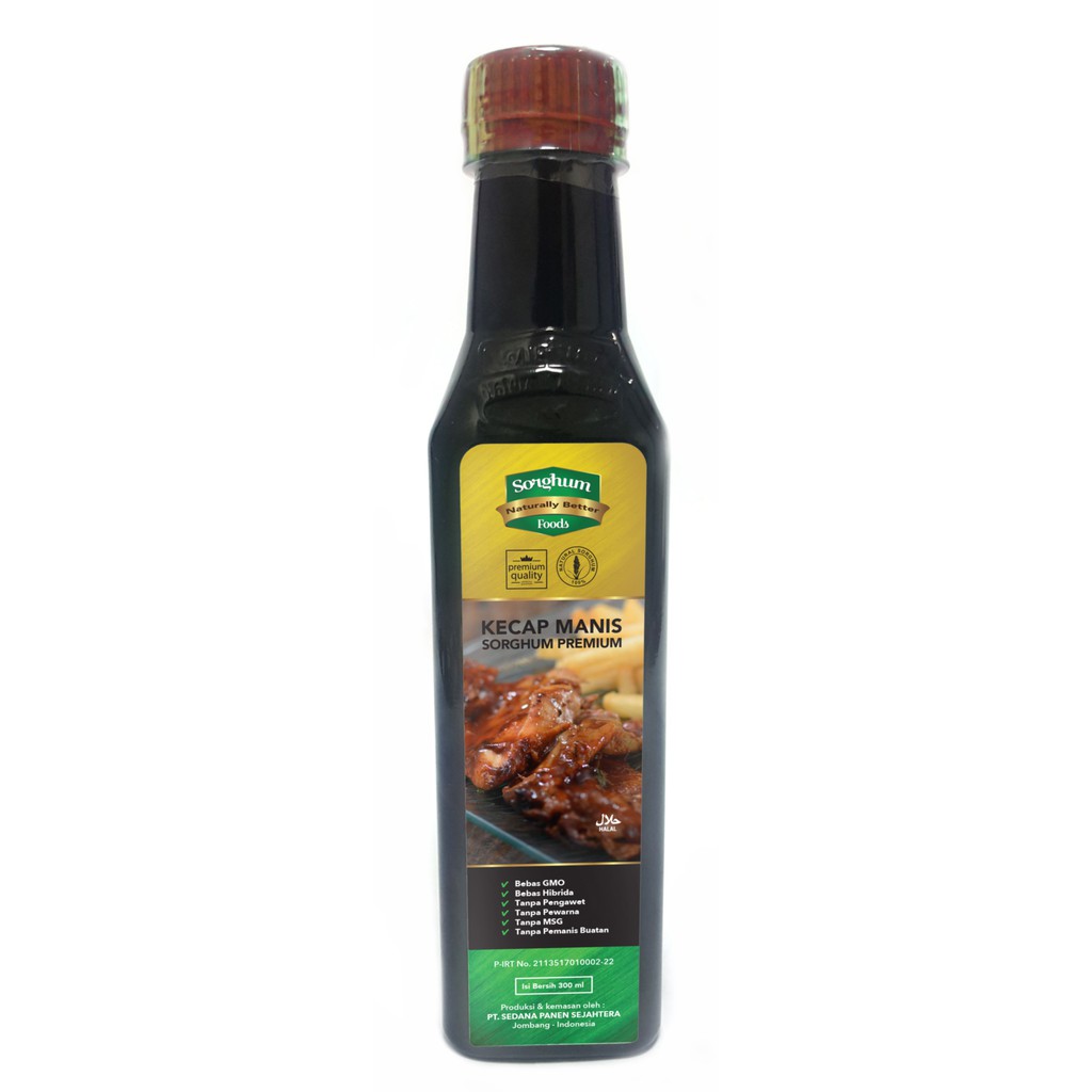 

Kecap Manis Sorghum Premium Gluten Free Non 4P+1G(Penyedap MSG,Pemanis buatan,Pengawet,Pewarna&GMO)