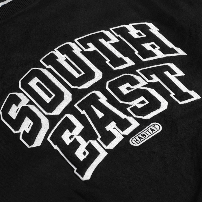 Crewneck SOUTH EAST Black edition motif terbaru keren murah best seller bisa COD