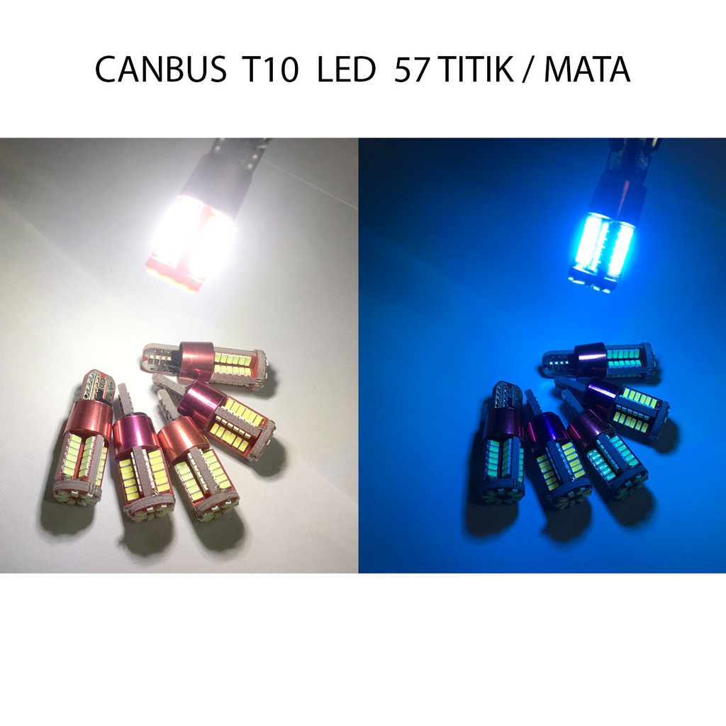 Lampu T10 LED 57 titik CANBUS Senja Mundur mobil motor EXTRA Bright