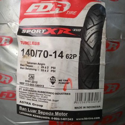 ban luar FDR 140/70-14 Tubles sports XR ban belakang AEROX