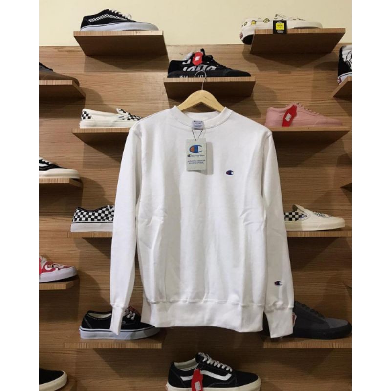Crewneck Champion Basic logo White