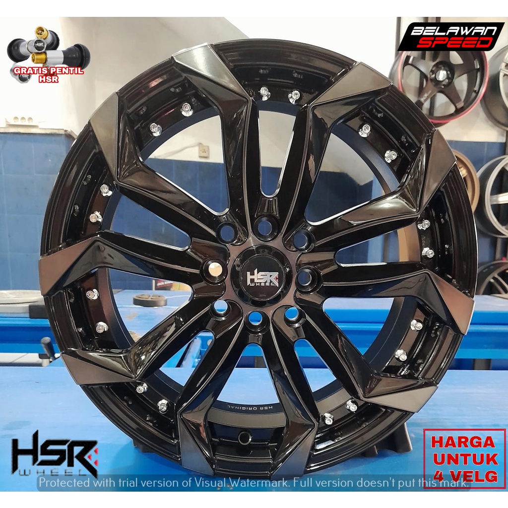 VELG MOBIL RACING RING 16 HSR LABANG PCD 4X100/114,3 COCOK UNTUK BRIO AVANZA AGYA SIGRA CALYA MAZDA2