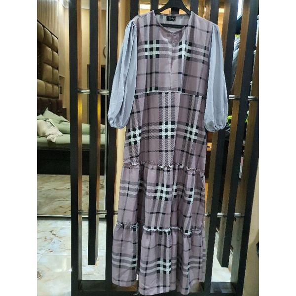 preloved dress kotak kotak