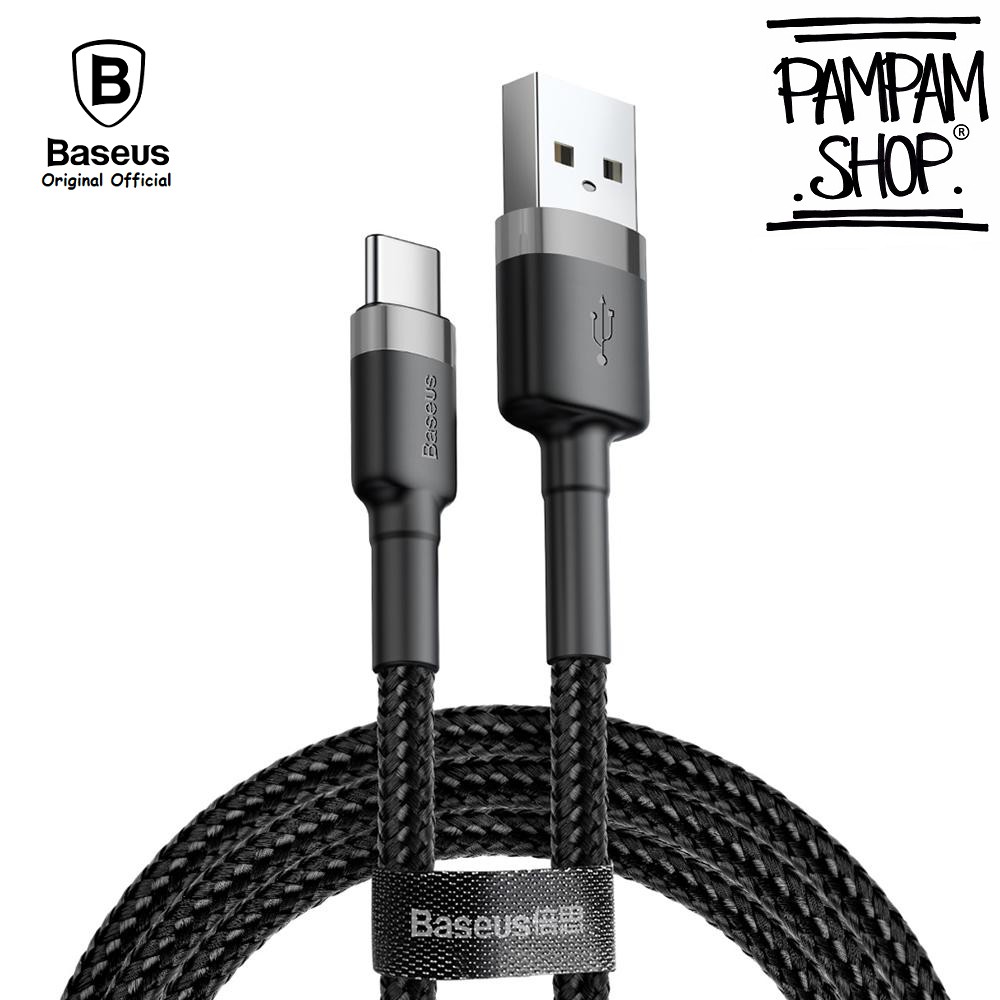 BASEUS ORIGINAL Kabel Data Cafule Type C USB 100CM  Fast Charging Quick Charge 3A Cable Charger Cas