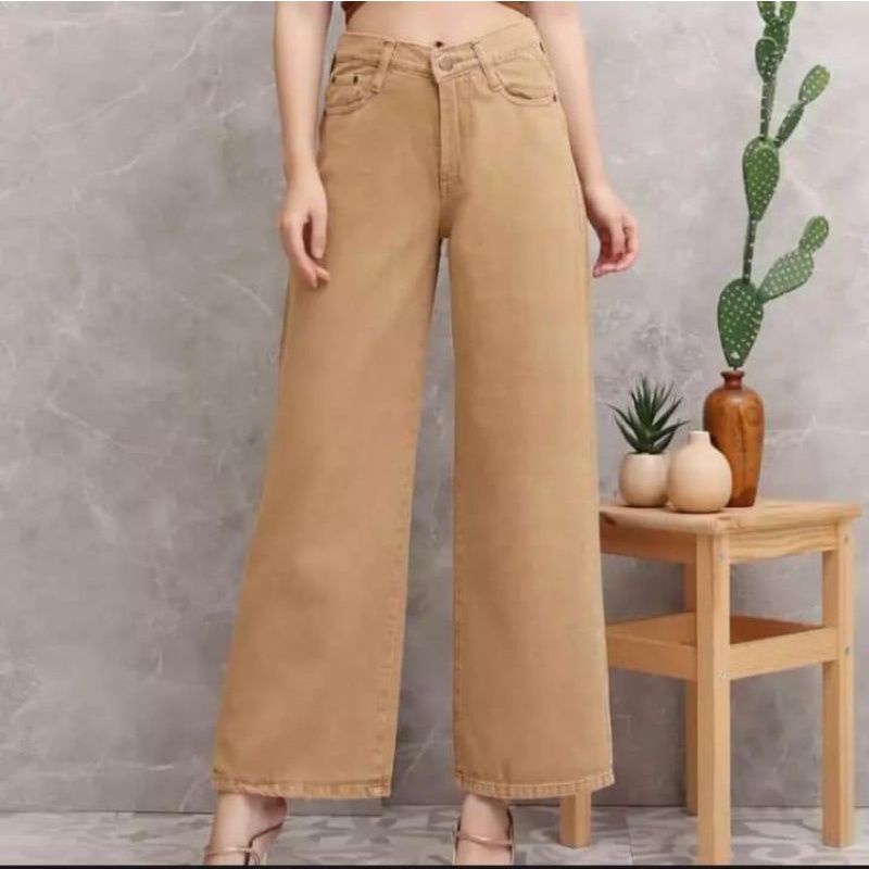 Highwaist Kulot Jeans Wanita Loose - CELANA JINS WANITA TERBARU -  HIGHWAIST JEANS WANITA MODEL KOREA 2022