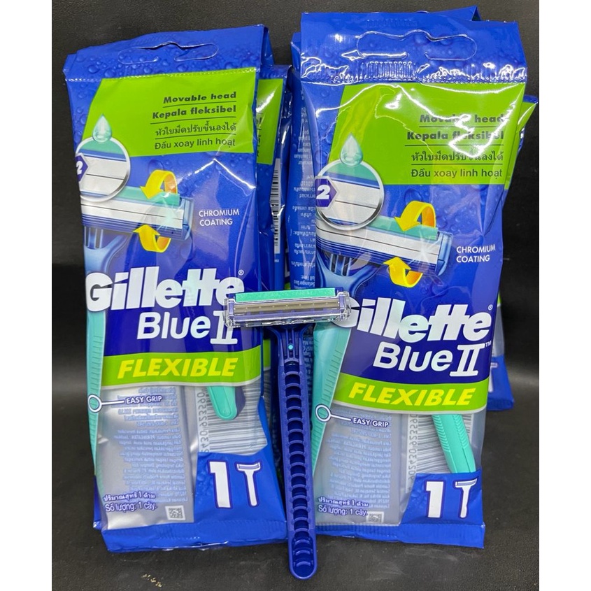 Gilette Blue II Flexible isi 1 Gilette Pisau Cukur// 1renteng 6pcs