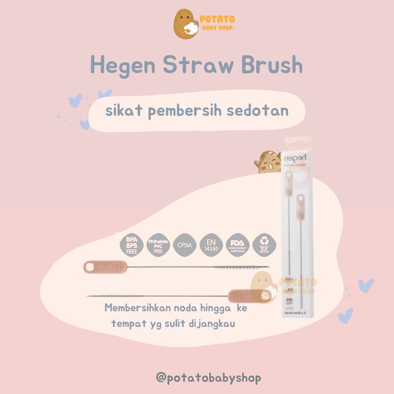 Hegen Straw Brush - Sikat Sedotan