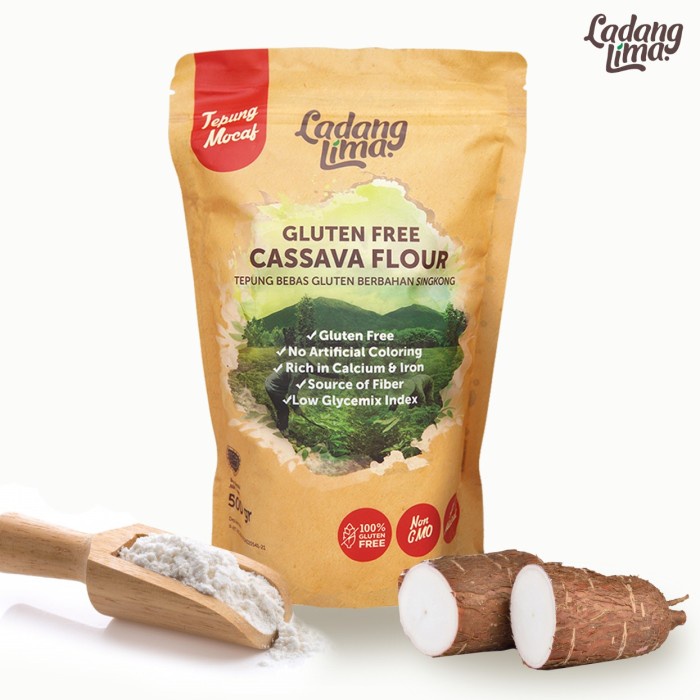 

gtg2011bb Ladang Lima Glutten Free All Purpose Cassava Flour Tepung Singkong 1Kg - 500 Gram Da01D100