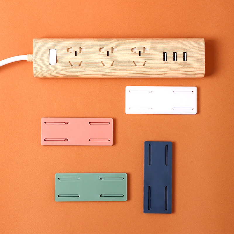 Holder Power Strip Multifungsi Dengan Perekat Untuk Rumah / Kantor