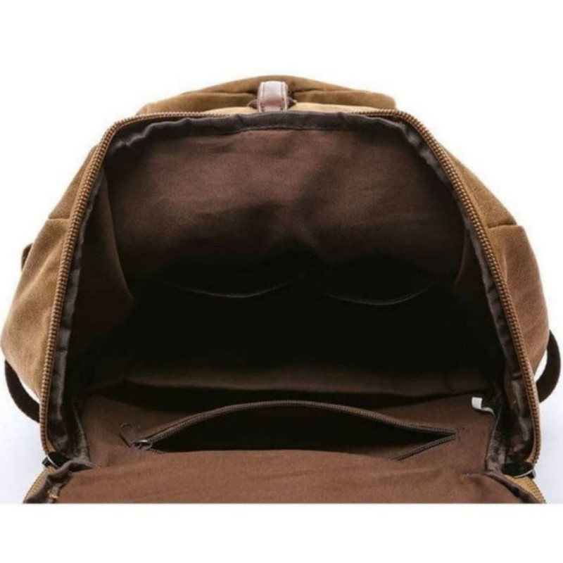 TAS MULTIFUNGSI/TAS RANSEL/TAS KANVAS PRIA KHAKI