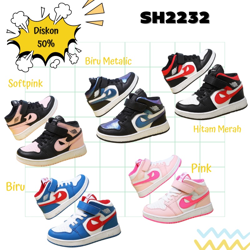 littlekiddoss SH2232 Sepatu Sneakers Anak Import Sepatu Semi Boots Anak SIZE BESAR 33-38