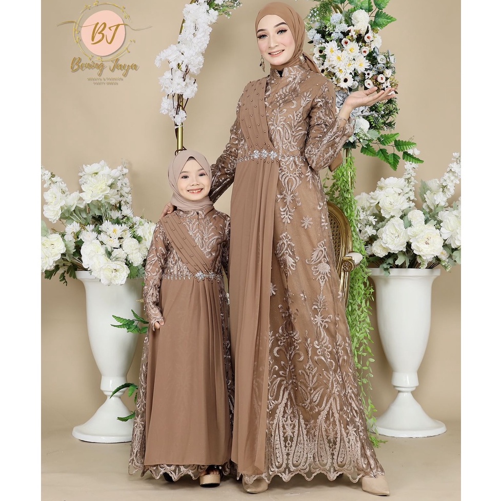 FARASYA DRESS brokat remaja / baju pesta / gamis kondangan / lamaran / wisuda / bridesmaids tersedia ukuran kecil hingga jumbo