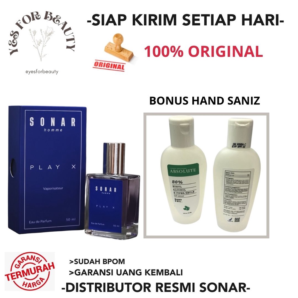 SONAR PERFUME PLAY X SONAR PARFUM PLAY X DISTRIBUTOR RESMI 50 ML