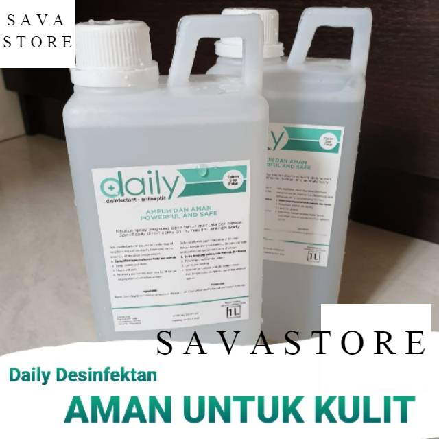 DAILY DISINFECTANT ANTISEPTIC DESINFEKTAN REGULER 1 LITER 1L AMAN UNTUK KULIT &amp; ANAK-ANAK [TERLARIS]