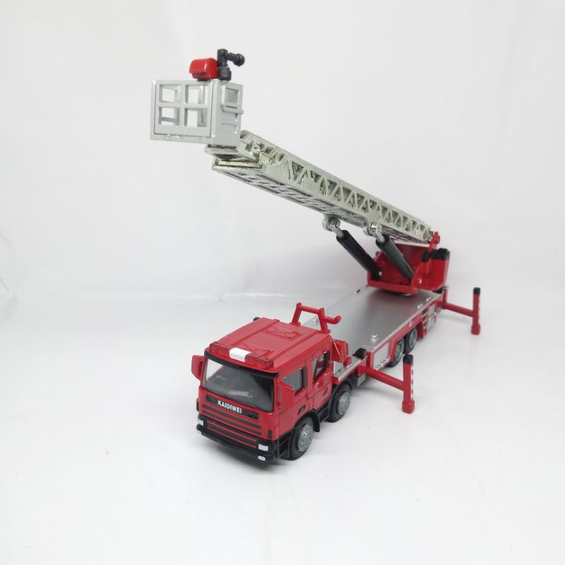 Diecast Miniatur Truk Pemadam kebakaran - Diecast Truck Fire Ladder KDW 1:50