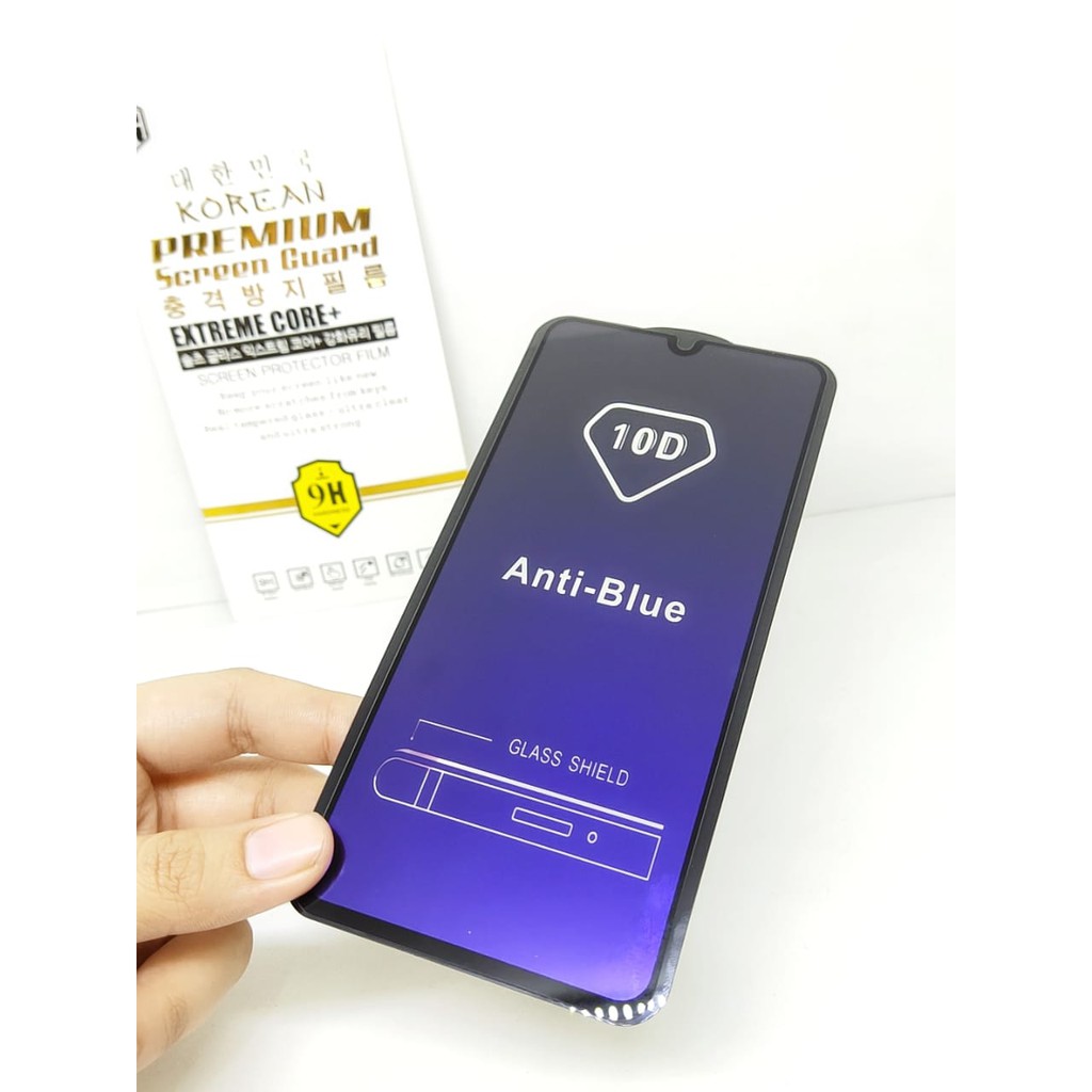 KOREAN Blue Ray 10D Samsung A70 A70S 6.7 inchi Tempered Glass FULL GLUE ANTI RADIASI