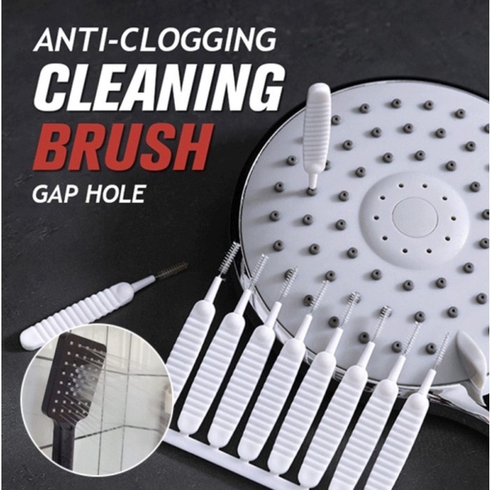 10 Nylon Spiral Anti-clogging Brush Gap Hole Brush Head Shower Head