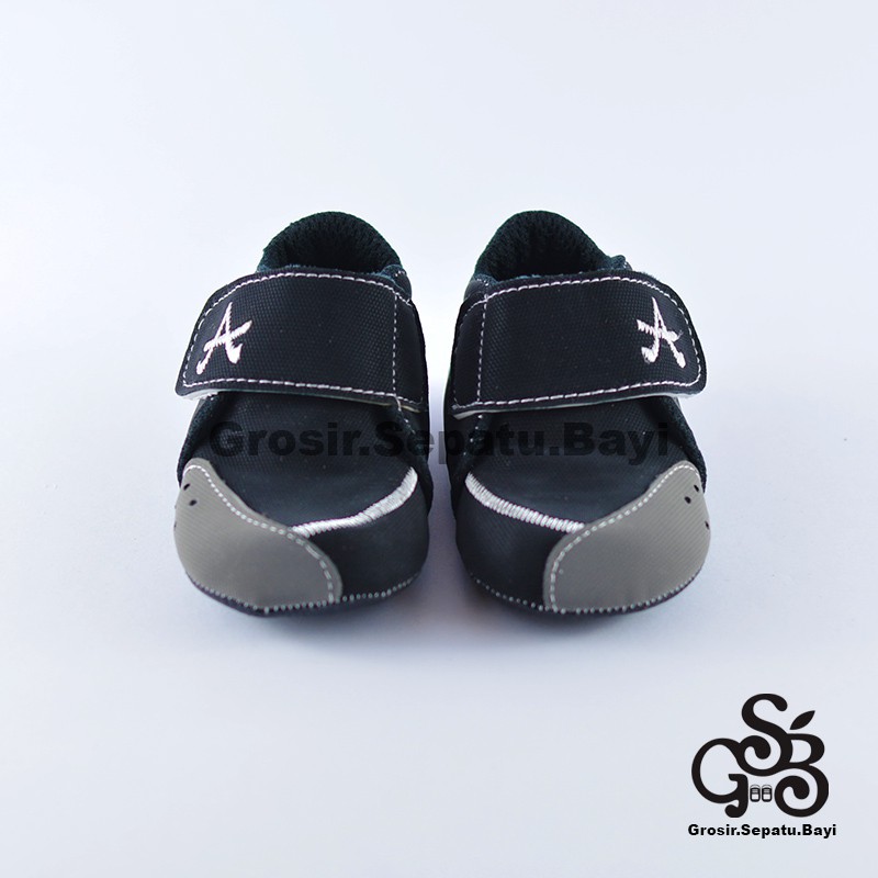 sepatu bayi baby shoes prewalker laki laki umur 2 - 14 bulan model casual A warna HITAM