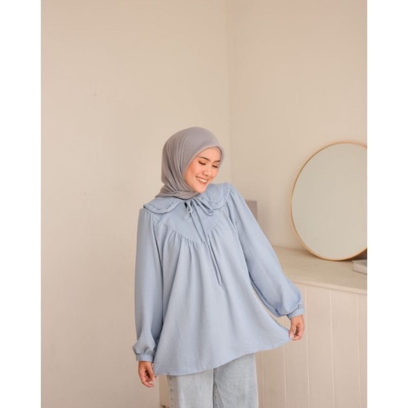 BEFAST - ZRX OOTD Blouse ELSHA / LAVITA BLOUSE / Blouse Casual Wanita / Atasan Lengan Panjang Karet / Fashion Wanita Remaja Terbaru 2022 / Blouse Formal / Termurah