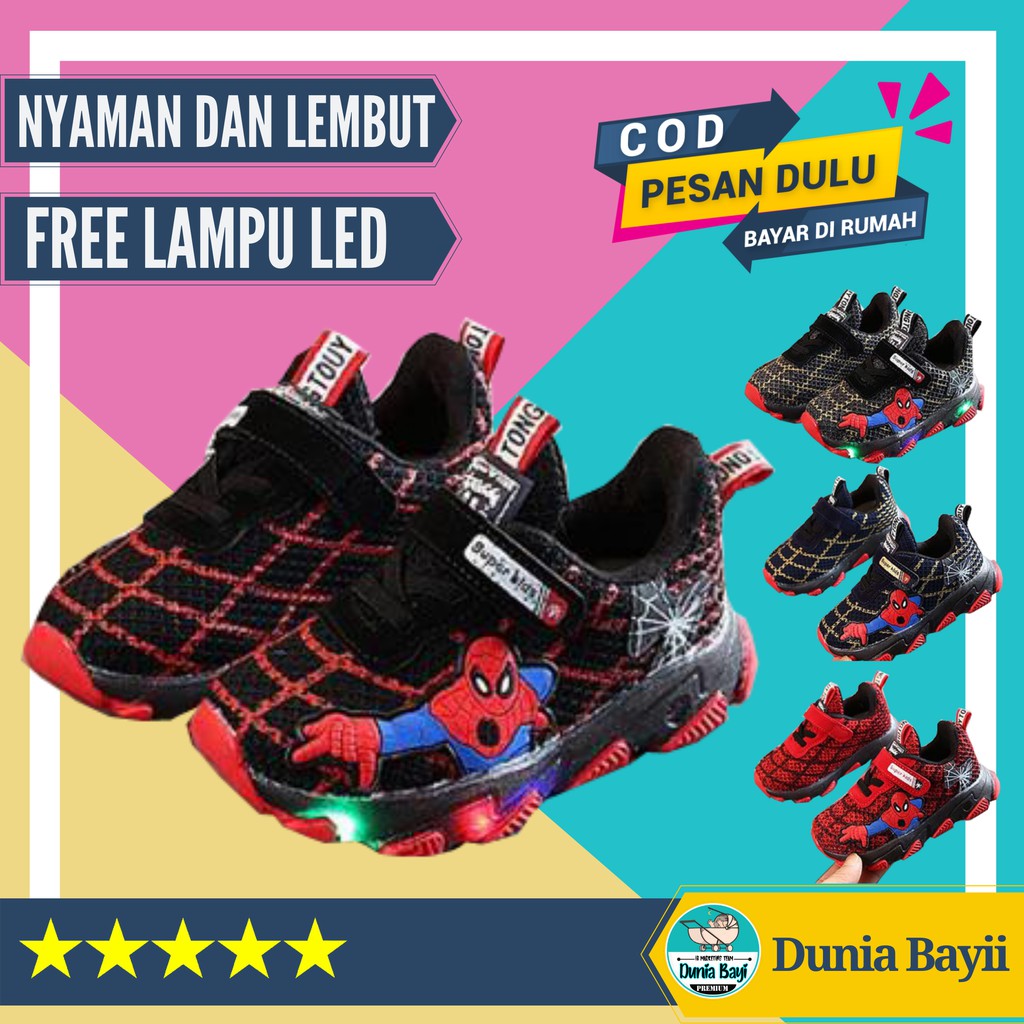 Sepatu Anak Perempuan Laki Laki Cewek Import Cowok Sepatu Pesta Led Sneaker Anak Perempuan Laki Laki