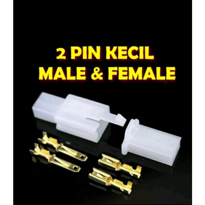 soket 2pin kecil male female soket motor mobil