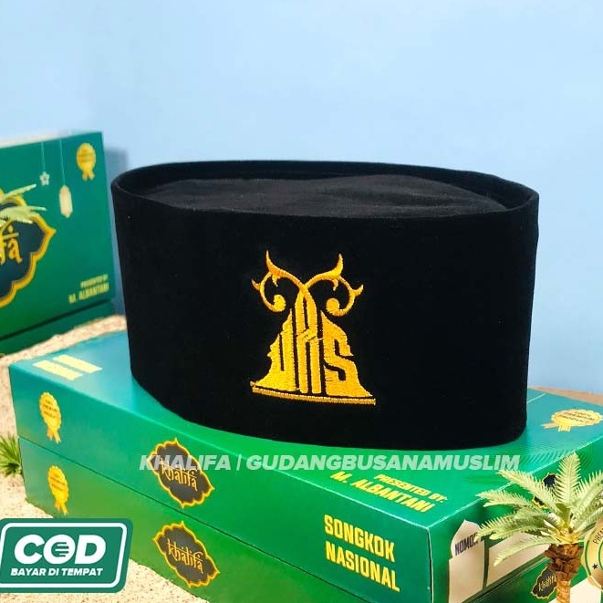 Peci UAS Bordir Original Songkok Murah Kopiah Anak Dewasa Hitam Hijrah NO 10 1468A
