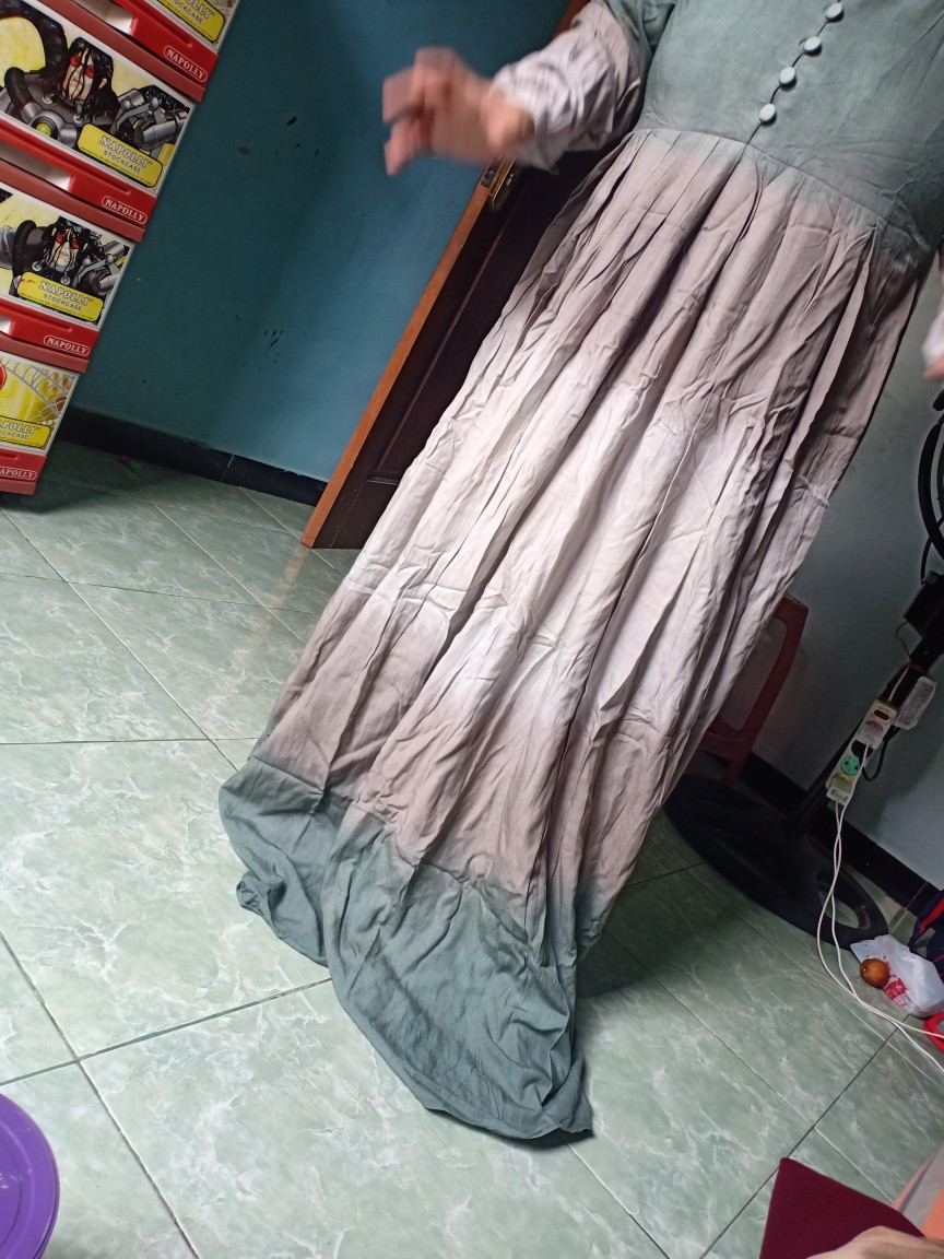 Gamis Batik Modern Murah Katun Halus Kombinasi Truntum, Ori Batik Pekalongan Big Size Jumbo