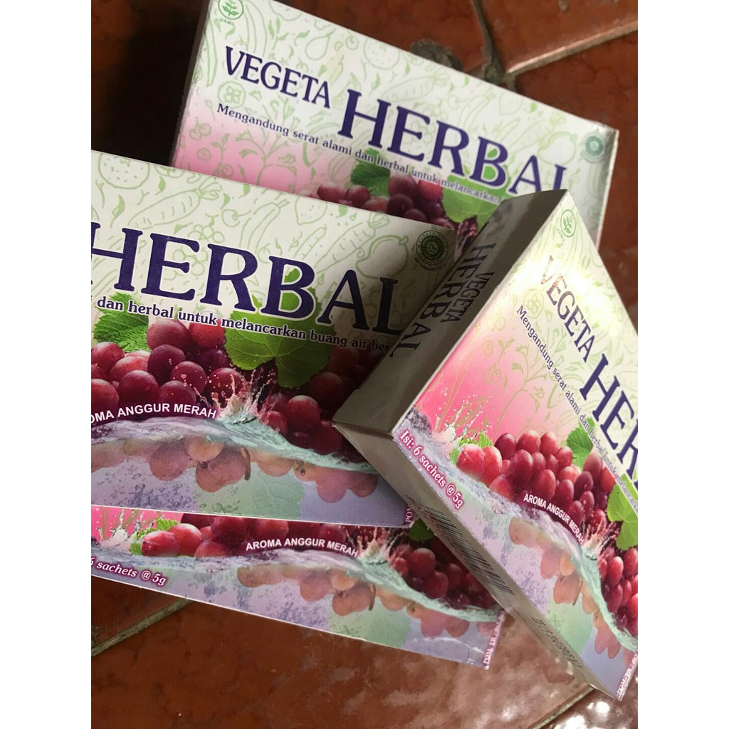 

3Sachet Pelancar BAB Herbal Rasa Anggur Vegeta Original