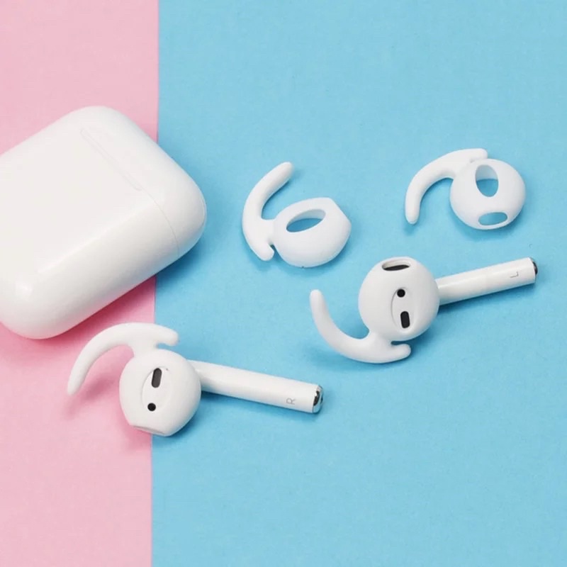 [2 PCS] AirPods Gantungan Telinga Anti Lost Drop EarPods Soft Silicone Antislip Ear Cover Hook Earbuds Earhook