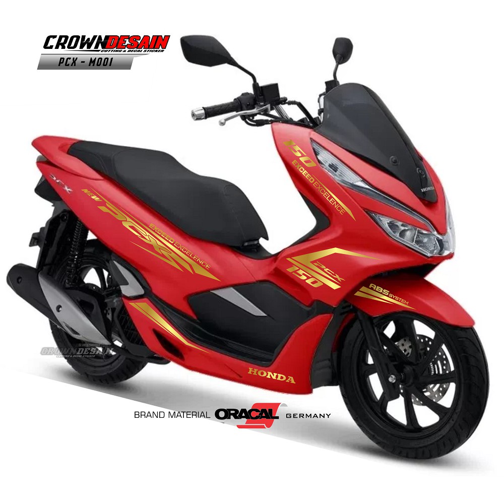 Sticker PCX Striping PCX Sticker Cutting PCX Gold M001 ( Motor Merah ) 2022