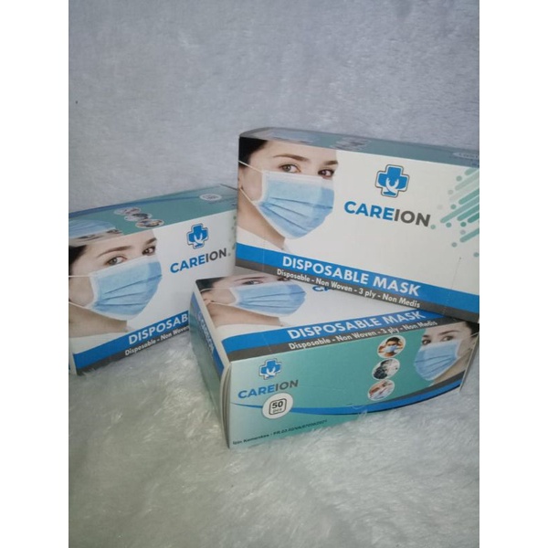 Masker 3 Ply CAREION 50pcs/box