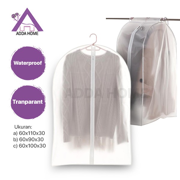 Adda Home - Cover Sarung Baju Penutup Pakaian Anti Debu Anti Air 3D