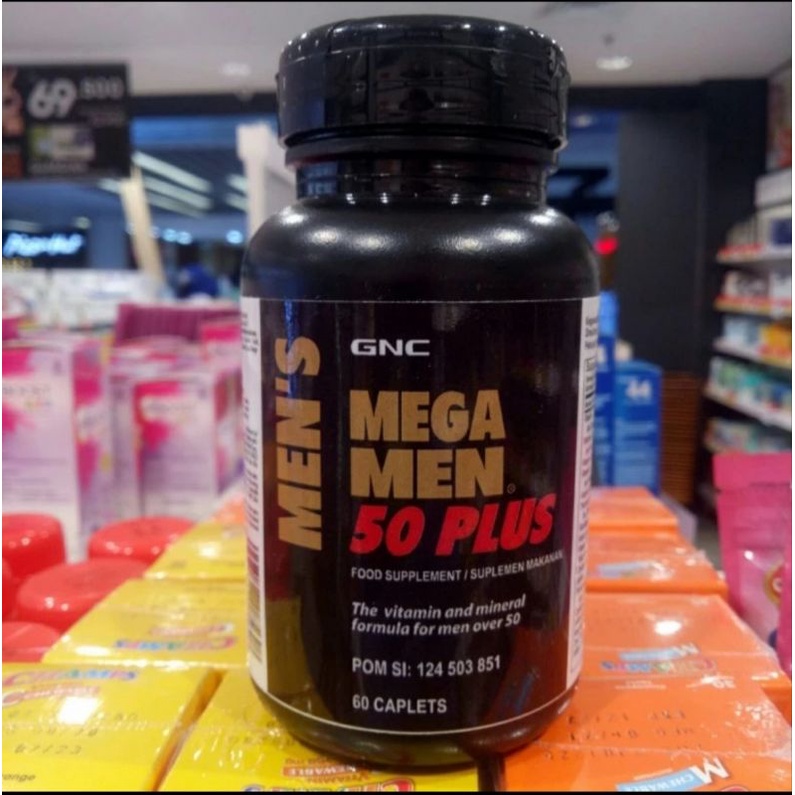 GNC Mega Men 50 Plus Suplemen Multivitamin Memelihara Kesehatan
