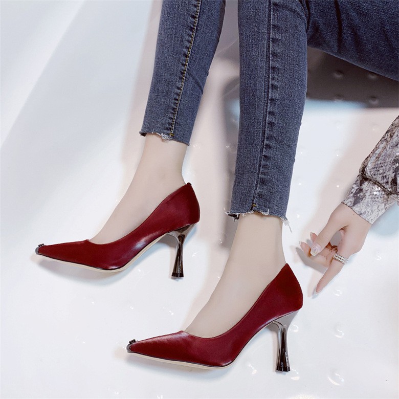 RYS - Satinless Lady Sepatu Hak Korea Fashion Kantoran/Pesta - Ori Import