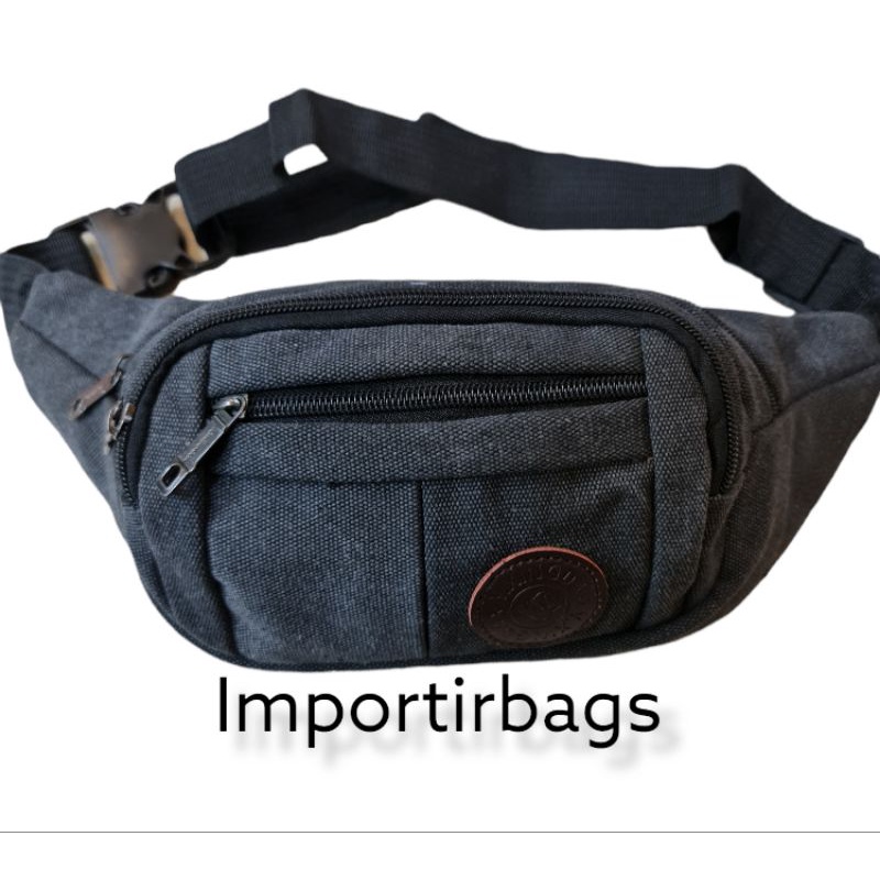 Tas pinggang pria / waistbag / weistbag waist bag selempang sling bag kanvas import