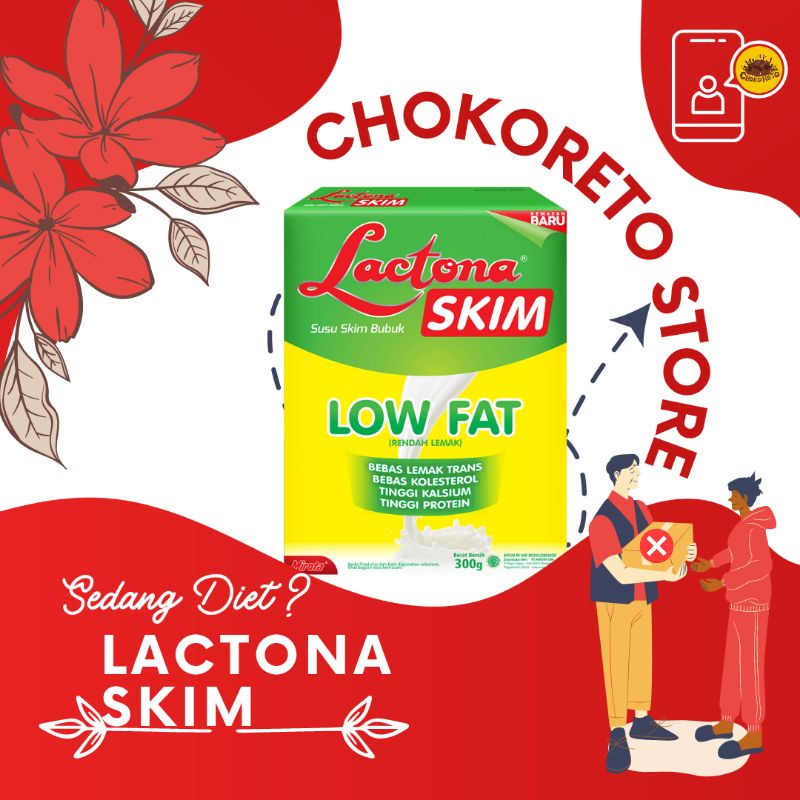 

Susu Diet Rendah Lemak Lactona Skim 300 gram